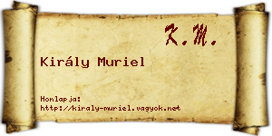 Király Muriel névjegykártya