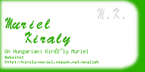 muriel kiraly business card